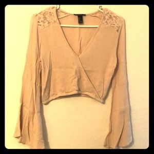 Long sleeve, flair arm, crop